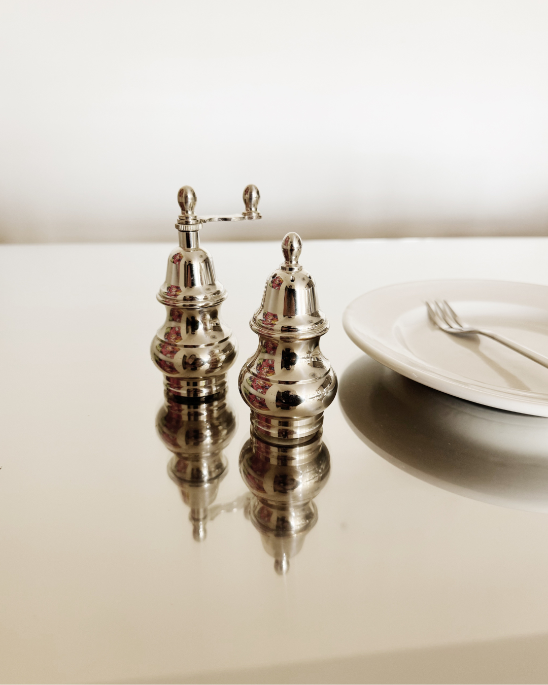 FIGARO: Silver-Plated Salt & Pepper Mills