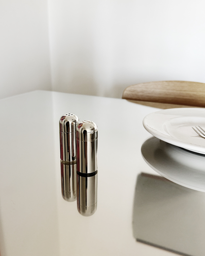 MAURICE: Silver-Plated Salt & Pepper Mills